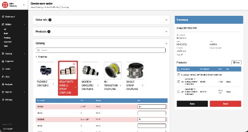 MPI App admin panel screenshot